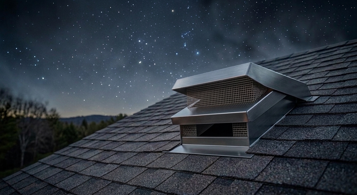 Ember-resistant roof vent with certified fine mesh screening